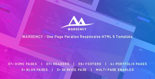 Wargency – Onepage Creative Agency Responsive HTML5 Template Wargency – Onepage Creative Agency Responsive HTML5 Template