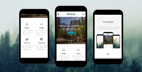 Minico – Responsive Multipurpose Mobile Template Minico – Responsive Multipurpose Mobile Template
