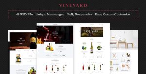VINEYARD – E-Commerce and Blog PSD Theme