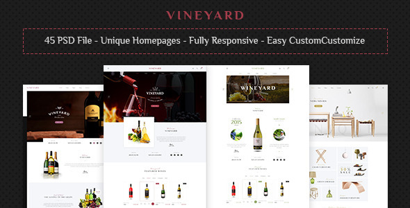 VINEYARD – E-Commerce and Blog PSD Theme VINEYARD – E-Commerce and Blog PSD Theme