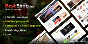 BestShop – Top MultiPurpose HTML Template With Mobile Layouts
