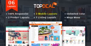 TopDeal – Responsive MultiPurpose HTML 5 Template (Mobile Layouts Included)