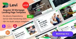 Levi – Angular 20 Real Estate & Mortgage Landing Template