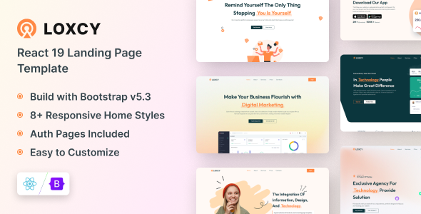 Loxcy – React 19 Landing Page Template Loxcy – React 19 Landing Page Template
