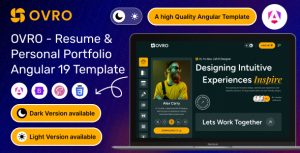 Ovro – Angular 19 Resume & Personal Portfolio Template