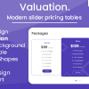 Valuation – Modern slider pricing tables