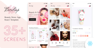 BeShop – Beauty Store & eCommerce React Mobile App | PWA with Backend