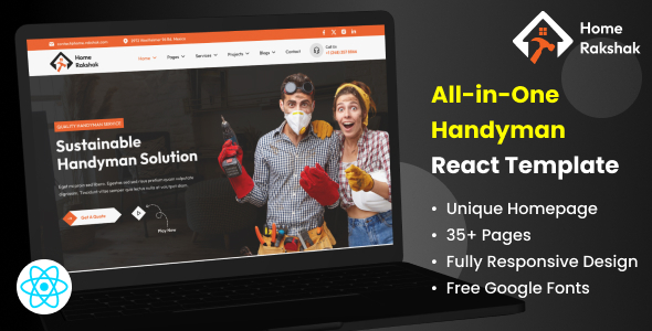 All In One Handyman Services React (Vite) Template – Home Rakshak All In One Handyman Services React (Vite) Template – Home Rakshak