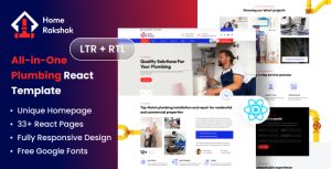 All In One Plumbing Repair Services React Template – Home Rakshak