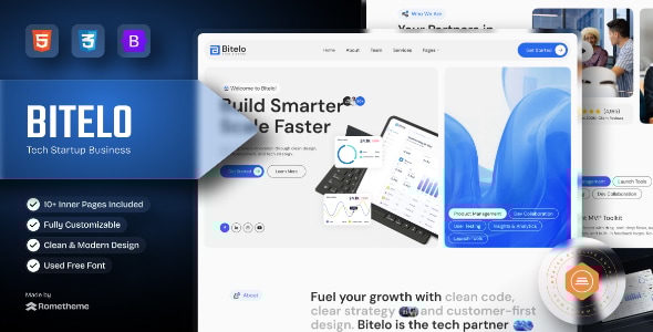 Bitelo – Tech Startup Business HTML Template Bitelo – Tech Startup Business HTML Template