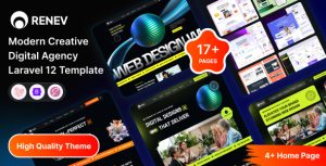 Renev – Laravel 12 Modern Creative Digital Agency Template