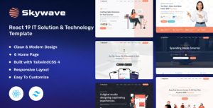 Skywave – React 19 Solution & Technology TailwindCSS 4 Template