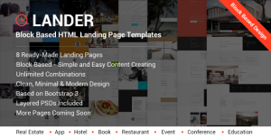 Lander – Landing Page HTML Templates