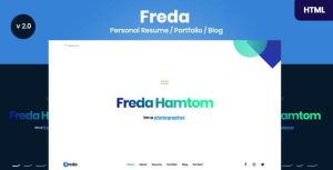 Freda – Personal Resume / Portfolio / Blog / HTML Template
