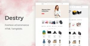 Fashion Modern Online Shop Website Template with responsive – Destry