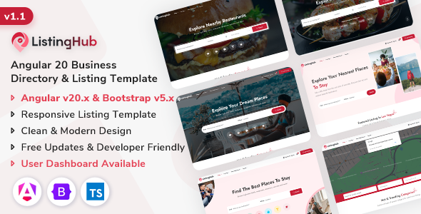 ListingHub – Angular 20 Business Directory & Listing Template ListingHub – Angular 20 Business Directory & Listing Template