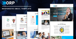 Corp – Responsive Email Template with Online StampReady & Mailchimp Editors