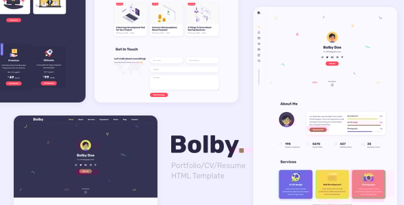 Bolby – Portfolio/CV/Resume HTML Template Bolby – Portfolio/CV/Resume HTML Template