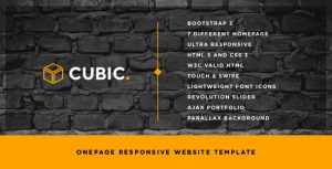 Cubic – One Page Creative Website Template