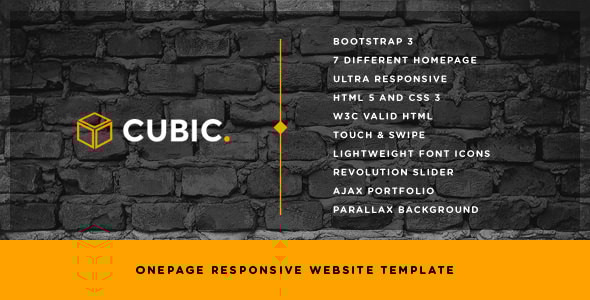 Cubic – One Page Creative Website Template Cubic – One Page Creative Website Template