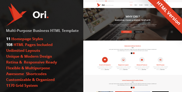 Ori – Multi-purpose Business HTML Template Ori – Multi-purpose Business HTML Template