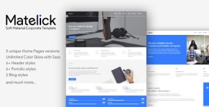 Matelick – Soft Material Corporate HTML Template