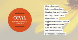 Opal – Minimal Portfolio Template