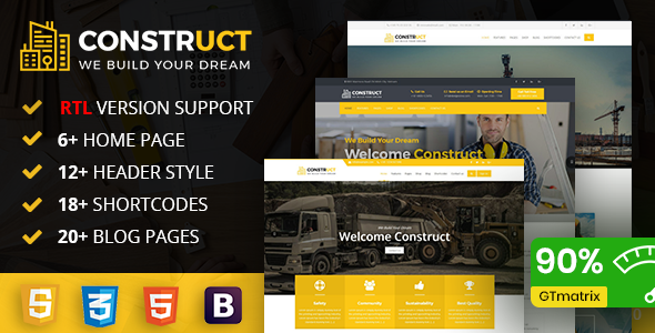 Construct : Construction, Building & Maintenance Business Template Construct : Construction, Building & Maintenance Business Template