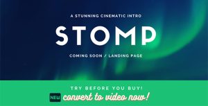 Stomp – Typographic Intro Coming Soon Template