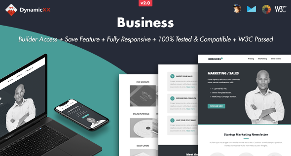 Business – Responsive Email + Online Builder Business – Responsive Email + Online Builder
