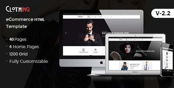 Clothing – Fashion Modern HTML5 eCommerce Website Template Clothing – Fashion Modern HTML5 eCommerce Website Template
