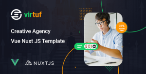 Virtuf – Vue JS Website Template Using Nuxt JS