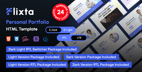 Flixta – Personal Portfolio HTML Template Flixta – Personal Portfolio HTML Template