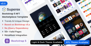 Superex – NFT Marketplace HTML5 Tamplate (Bootstrap 5)