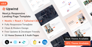 Upwind – NextJs Landing Page Template