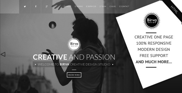 Birva Design : Creative One Page Theme Birva Design : Creative One Page Theme