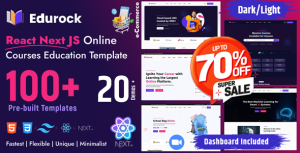 Edurock – React Next JS React Education Template.