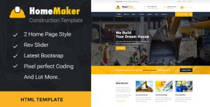 HomeMaker – Construction & Builder HTML Template