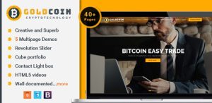 GoldCoin – Bitcoin Cryptocurrency HTML Template