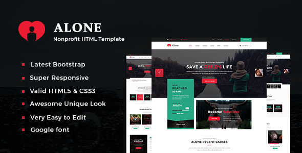 Alone – Charity HTML Template Alone – Charity HTML Template
