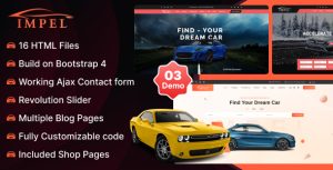 Impel – Auto Car Responsive HTML 5 Template