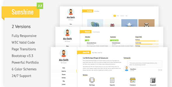 Sunshine CV/Resume Template Sunshine CV/Resume Template