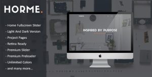 Horme – Clean One Page HTML5 Template