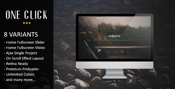 One Click – Parallax One Page HTML Template One Click – Parallax One Page HTML Template