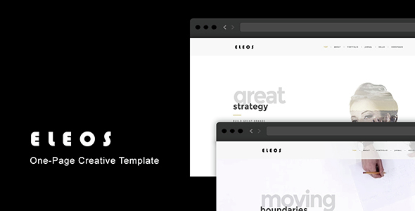 Eleos – One-Page Creative Template Eleos – One-Page Creative Template