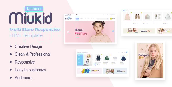 MiuKid – Multi Store Responsive HTML Template MiuKid – Multi Store Responsive HTML Template
