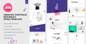 Me – Creative Portfolio & Resume / CV HTML5 Template