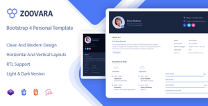 Zoovara – Personal Resume / CV Template