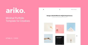 Ariko – Minimal Portfolio Template for Creatives