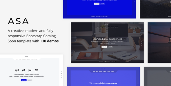 Asa – Responsive Coming Soon Template Asa – Responsive Coming Soon Template